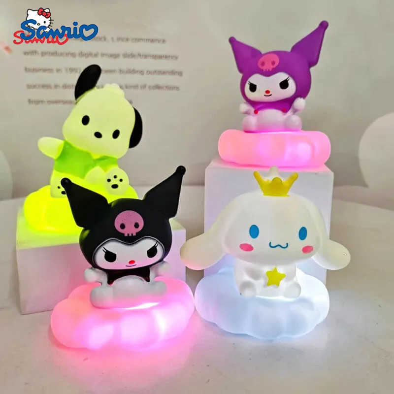Sanrio Hello Kitty Kuromi Cinnamoroll Night Light Glowing Children Toy Bedside Lamp Anime Kawaii Cute Children Kid Present Gift H251205-image-1087350708