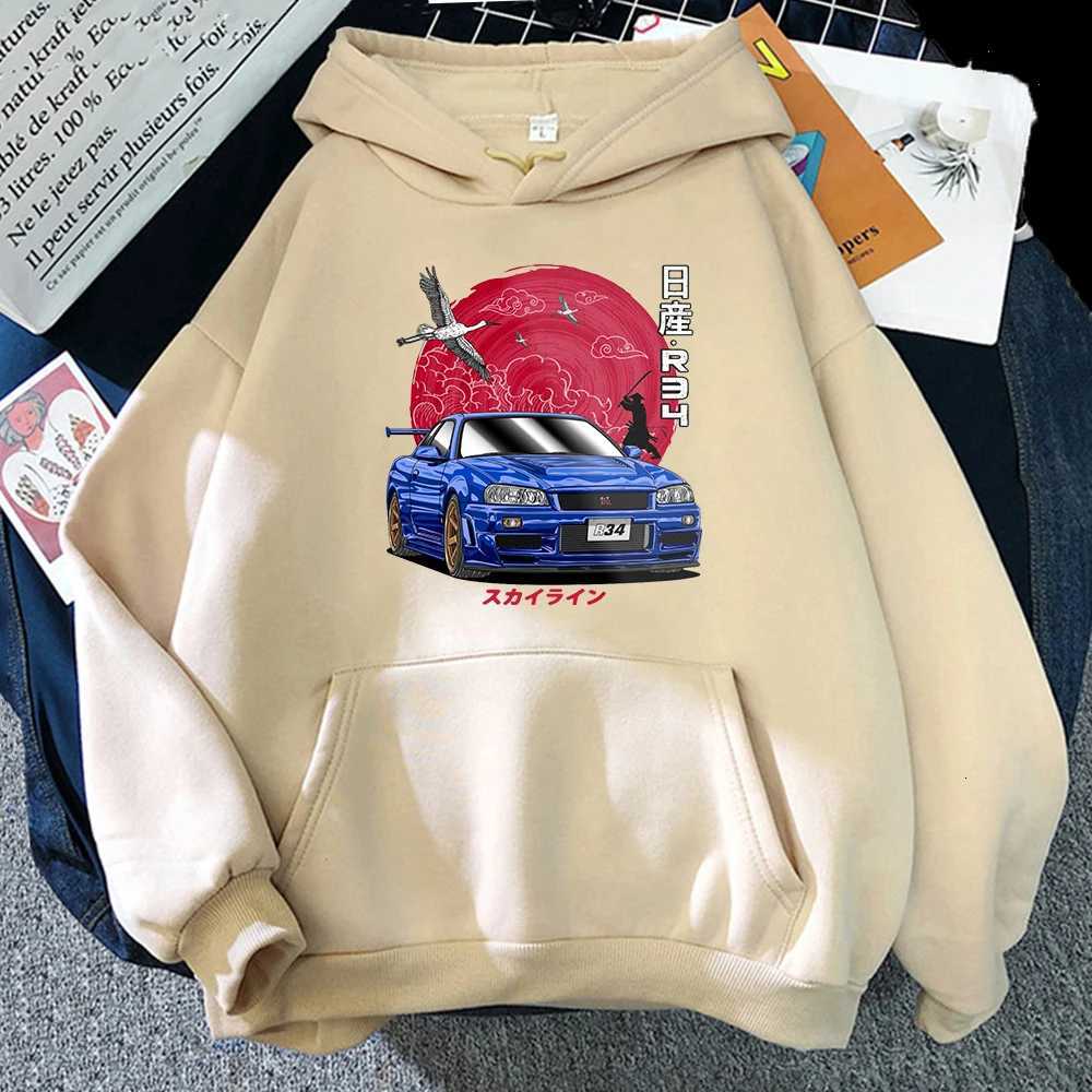 2024 First D Supra n JDM Compétition pour hommes et femmes Loose Print Random Manches longues Sports japonais Random SweatshirtXJ251205