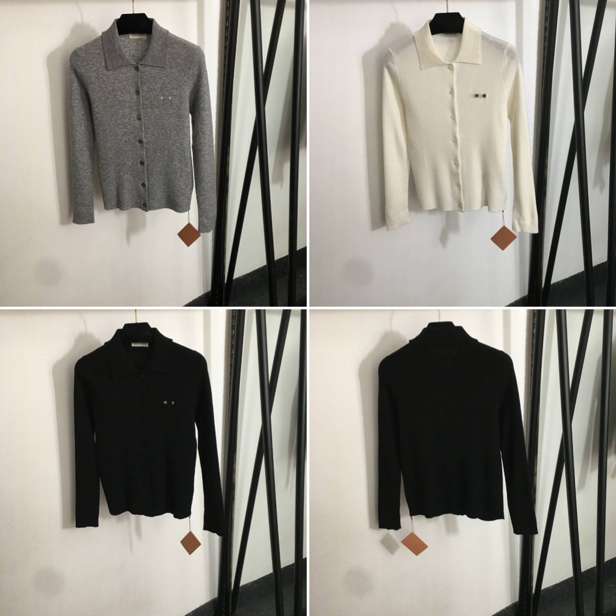 Lettres de mode T-shirt filles tricotées t-shirts de créateur col à revers Cardigan hauts femmes mince charme t-shirts sweat-shirt