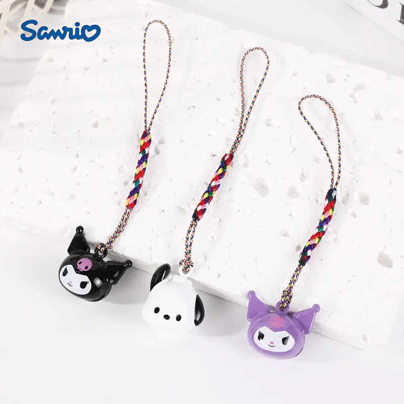 Sanrio Cartoon pet collar bell pendant cute Coulomi Cinnamon Dog Pochacco mobile phone case copper bell pendant H251205-image-1087317637