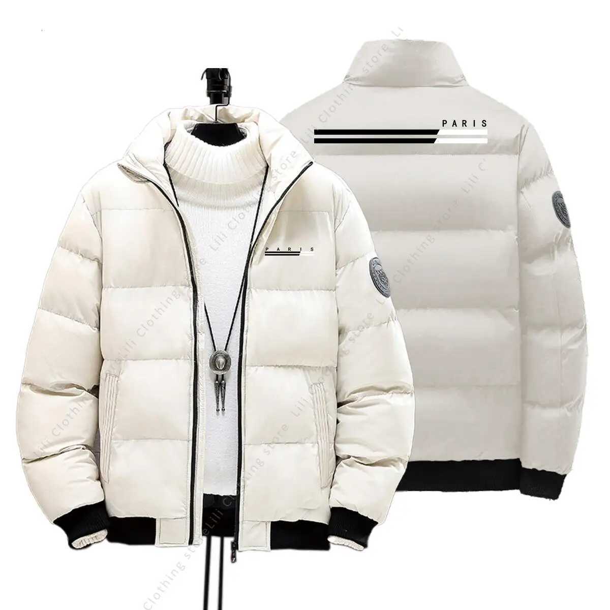 PARIS graphique lettre doudoune hommes vestes d'hiver épais chaud Parkas manteaux vêtements mode hommes doudoune fidèle à la taille M251205
