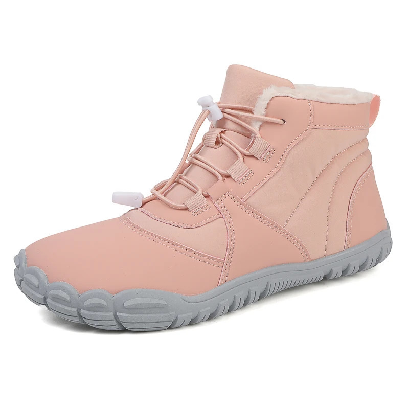 Femmes imperméables hiver bottes de neige hommes haut chaud couple baskets coton botte courte résistant au froid cinq doigts chaussures de randon