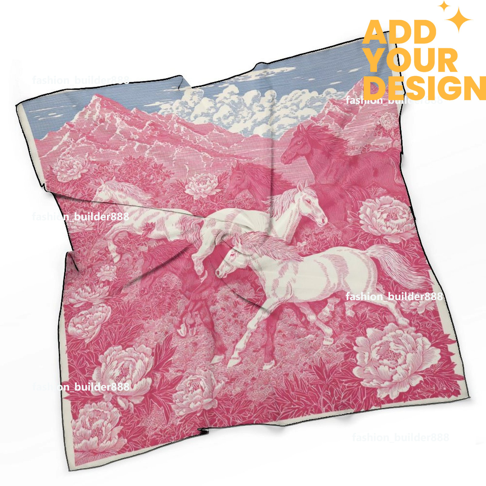Designer personnalisé H cou écharpe pour motif de cheval de luxe femmes soyeux foulards cheveux bandanas carré écharpe accessoires de mode léger