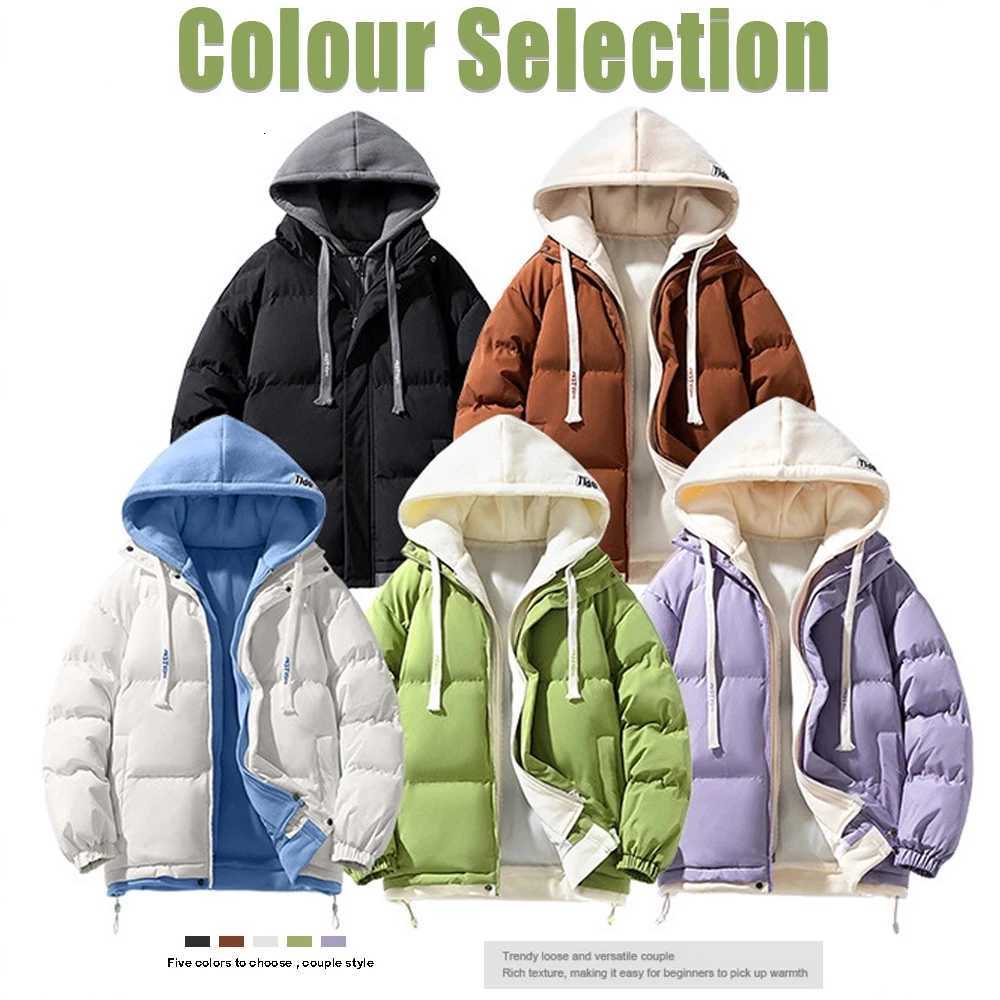 Mens Winter Padded JaCKets Brand Womens Down JaCKet Coats Parkas Hooded FAKe style 2 pcs Puffer JaCKets Padding HXY296 M251205