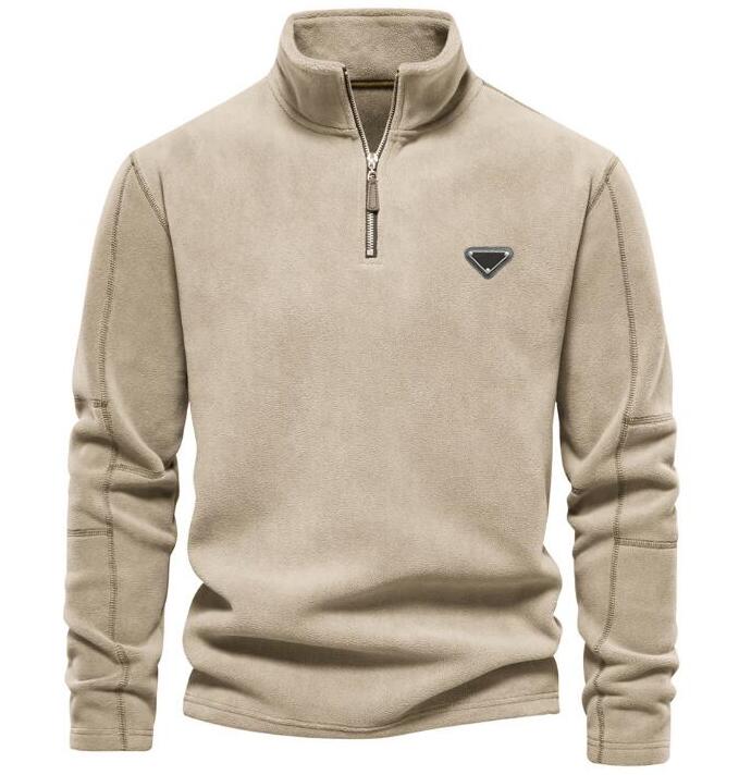 winter designer hoodies men sweatshirts luxury half zipper fleece pullover mens clothing for autumn