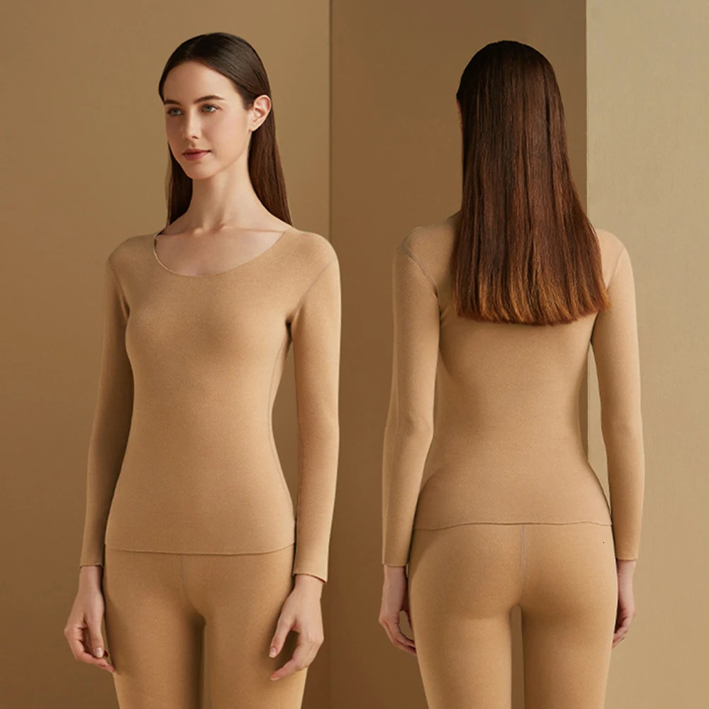 Womens Thermal Underwear Men Winter Clothes Seamless Thick Double Layer Warm Lingerie Women Thermal Clothing Set Woman 2 Pieces251129
