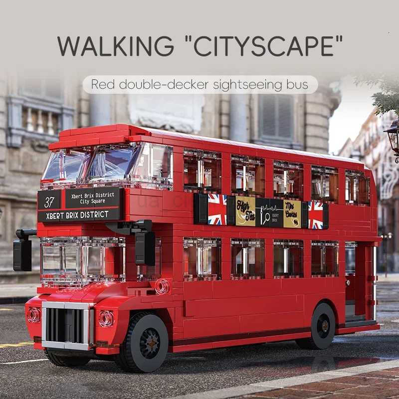 745PCS British Retro Double Decker Bus Building Blocks Ci Tour Bus Model Bricks Desktop Decoration Toys For Kids Holiday Gifts C251204-image-1087301585
