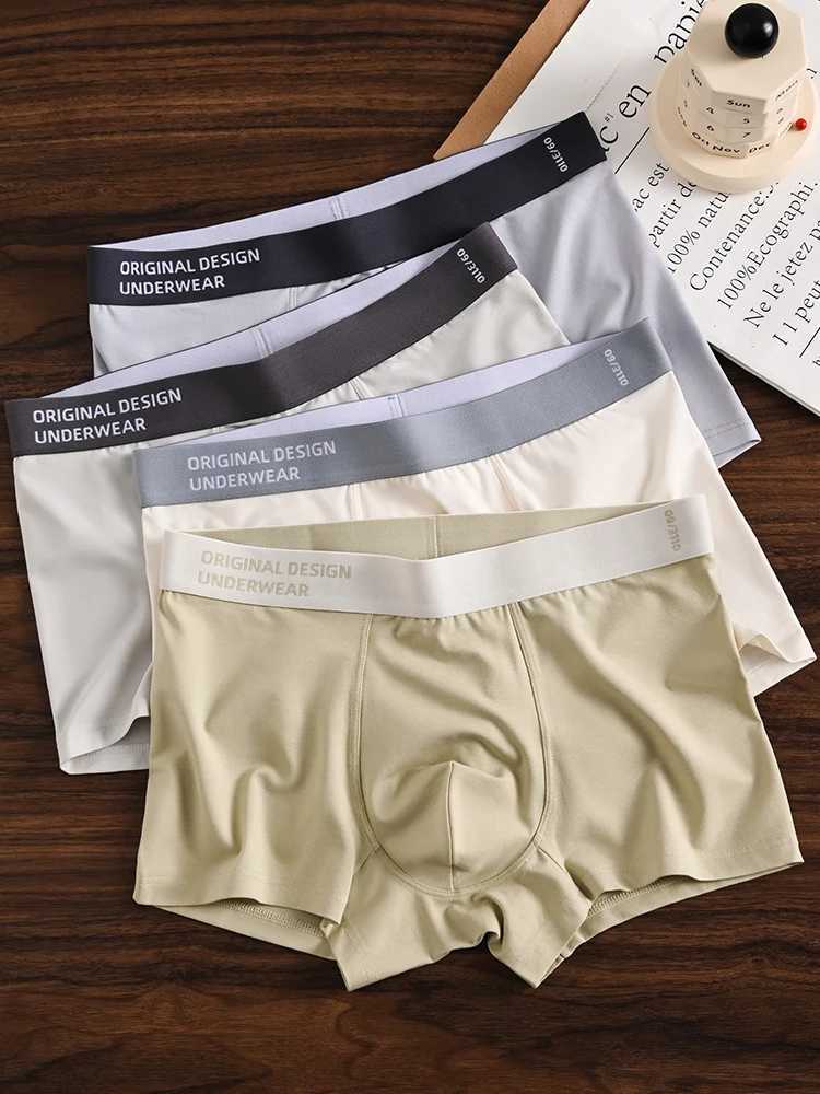 4 pièces de sous-vêtements boxeurs culottes pour hommes sous-vêtements boxeurs respirants boîte ample shorts respirants et confortables hommes à