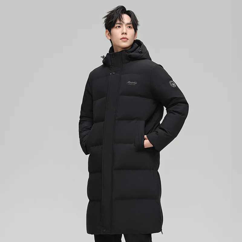 Giacche invernali moda per uomo Giù Parka Cappotto Uomo Piumino bianco Con cappuccio Caldo SPESSORE Piumino lungo HXY252 M251205