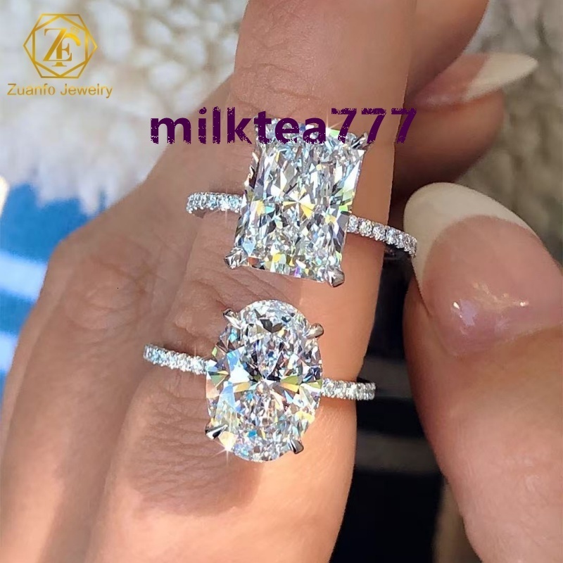 Custom Vvs Lab Grown Diamond Rings IGI Certified 10k 14k 18k Gold Pear Radiant Oval CVD Diamond Engagement Ring for Women