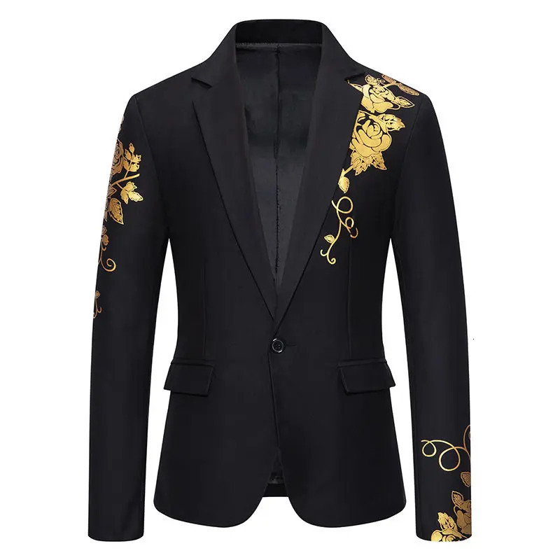 Printemps Automne Mode Hommes Angleterre Couleur Unie Paisley Bronzage Slim Costume Manteau Casual Tendance Mariage Robe De Cérémonie Costume 251