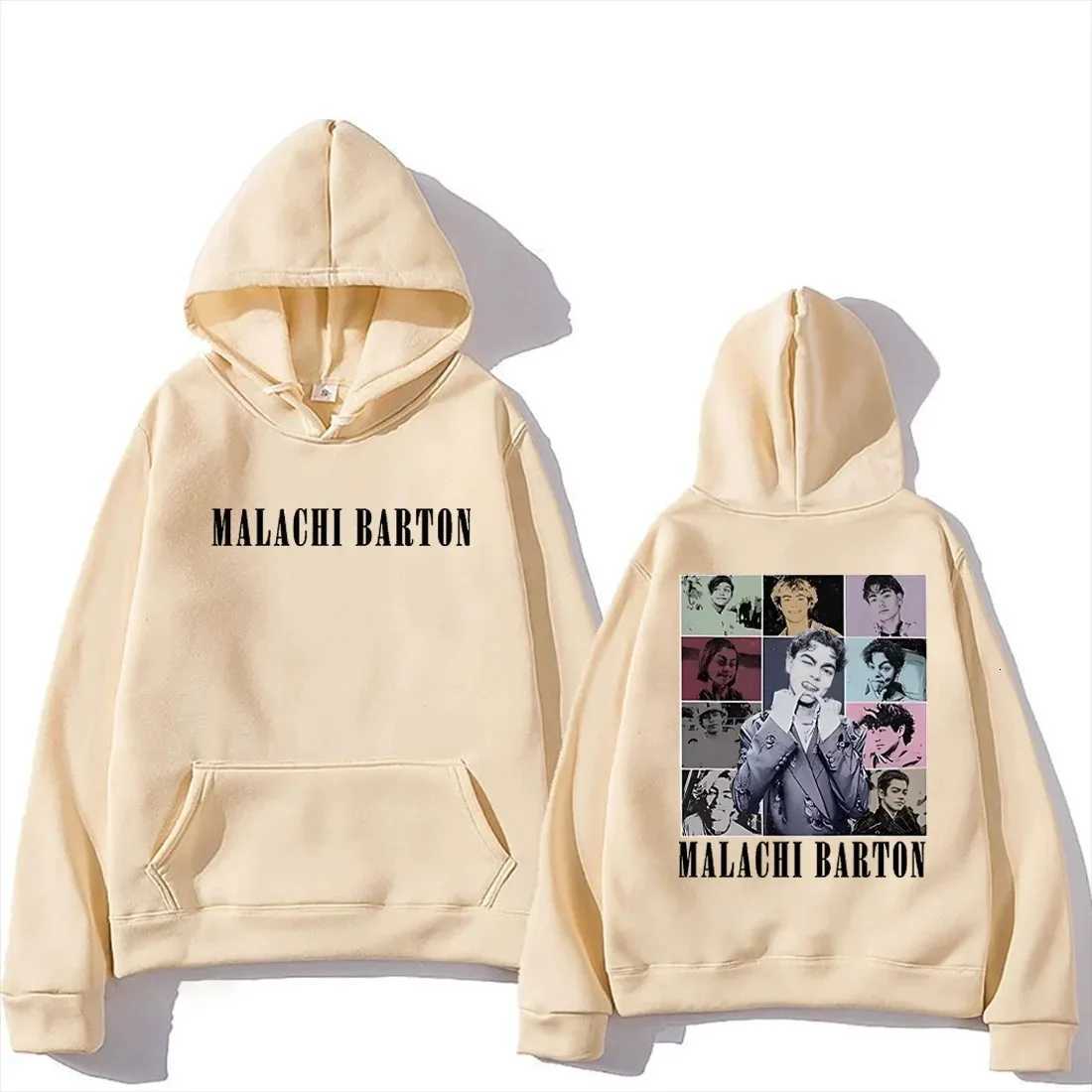 Autumn Winter Flce-lined Hoody Malachi Barton Printed Women Men Oversized Pullovers Long Slve Strt Hip Hop Gothic Clothing X251205