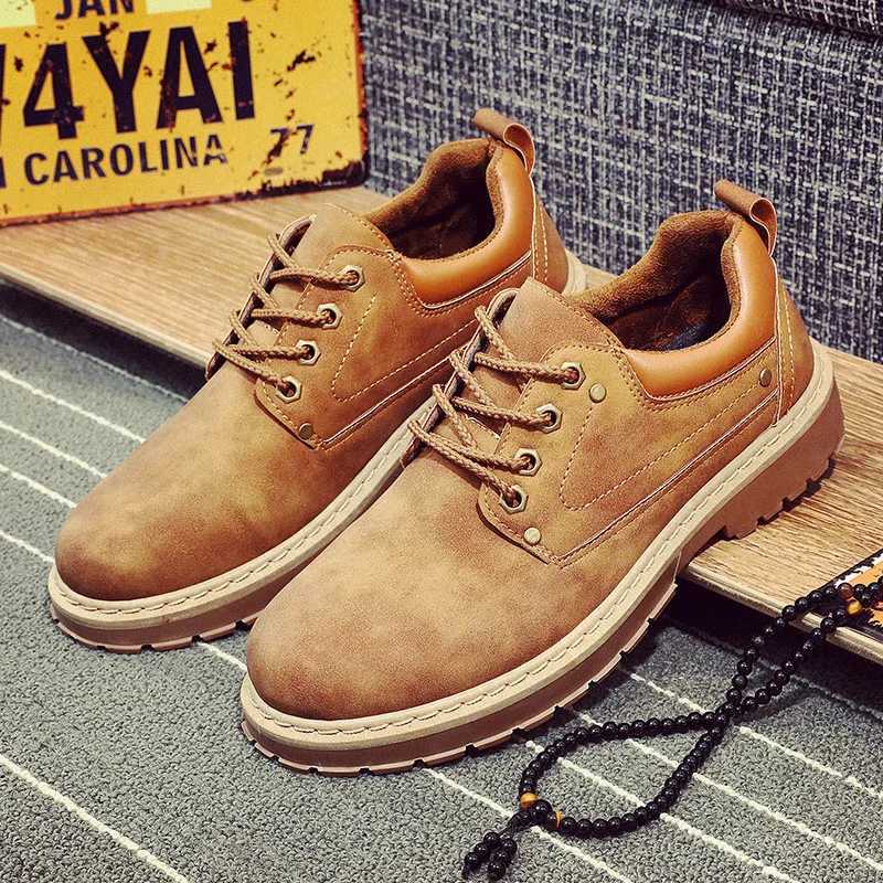 Chaussures de mode pour hommes chaussures formelles de style anglais pour homme bottines antidérapantes en plein air imperméables décontractées c