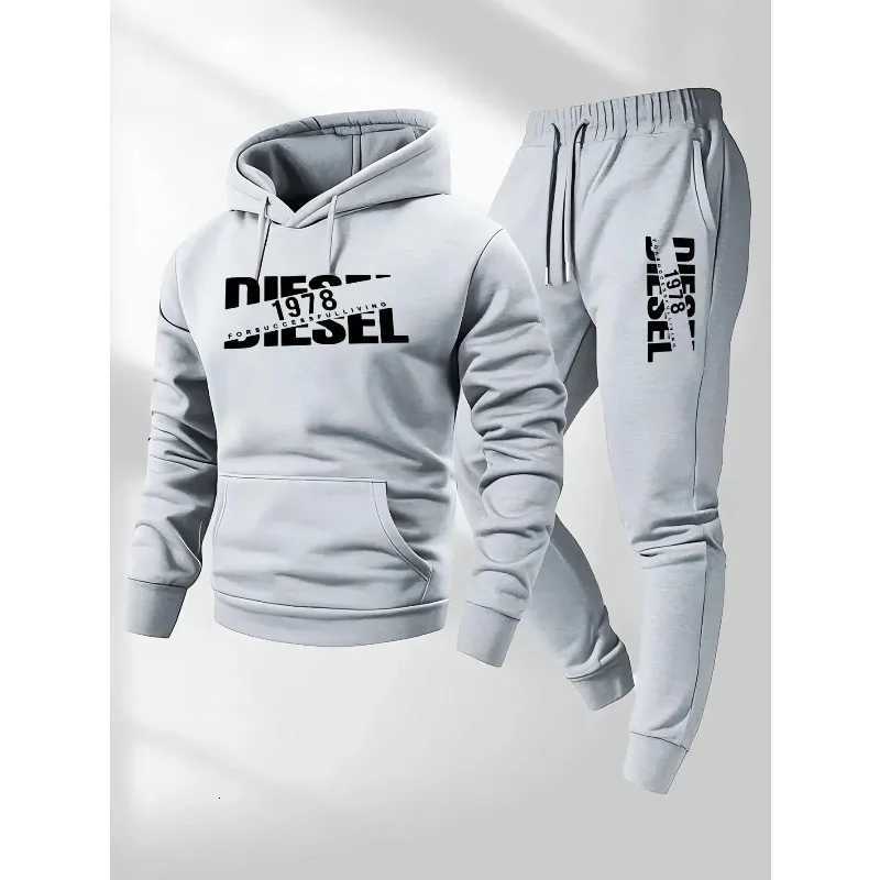 2025 à la mode automne et hiver nouveau survêtement à capuche à la mode vêtements de sport décontractés ensemble deux pièces X251205