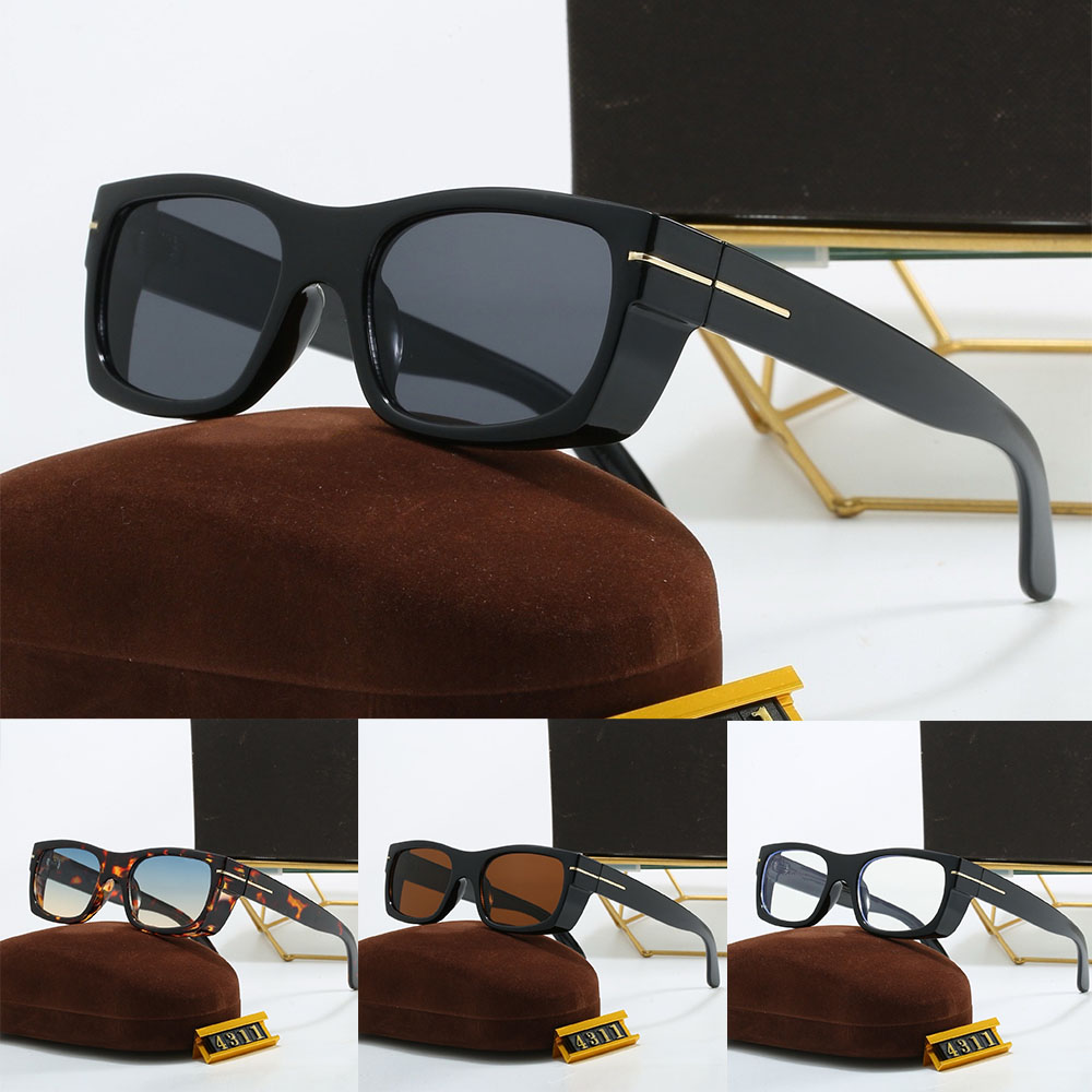 Designer sunglasses Luxury sunglasses for women mens sunglasses lunettes de soleil Casual Black Rectangular sunglasses vintage sunglasses brown case