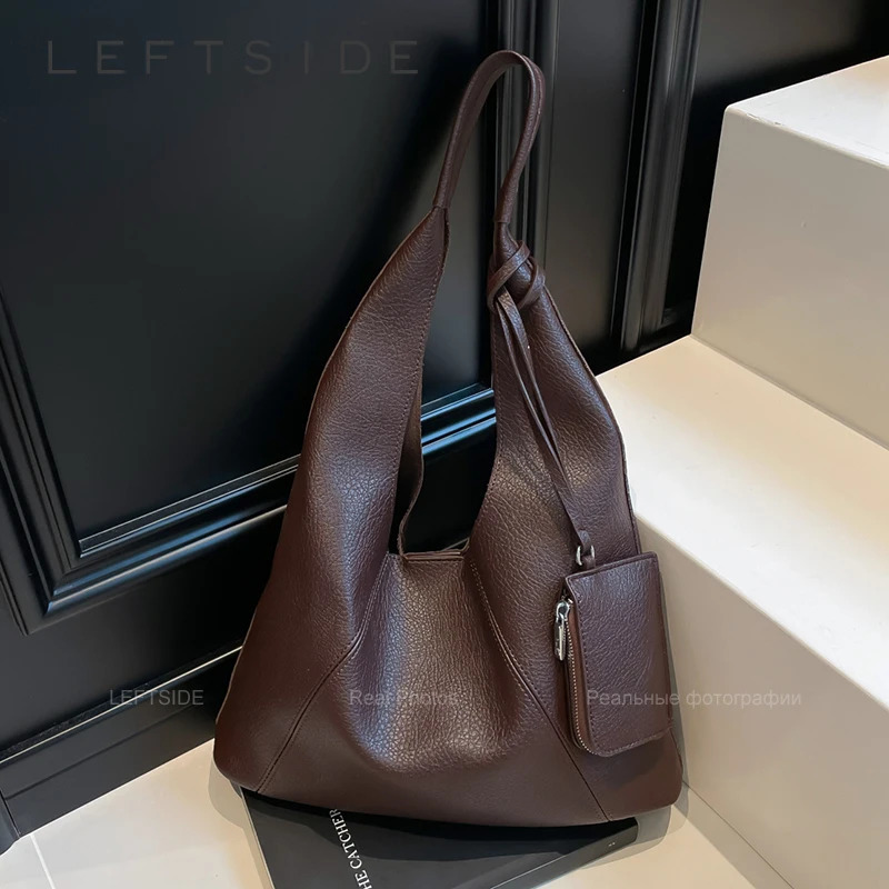 LEFTSIDE 2 pièces/ensemble petits sacs à bandoulière en cuir PU pour femmes sac Hobo tendance hiver sacs à main et sacs à main 251204