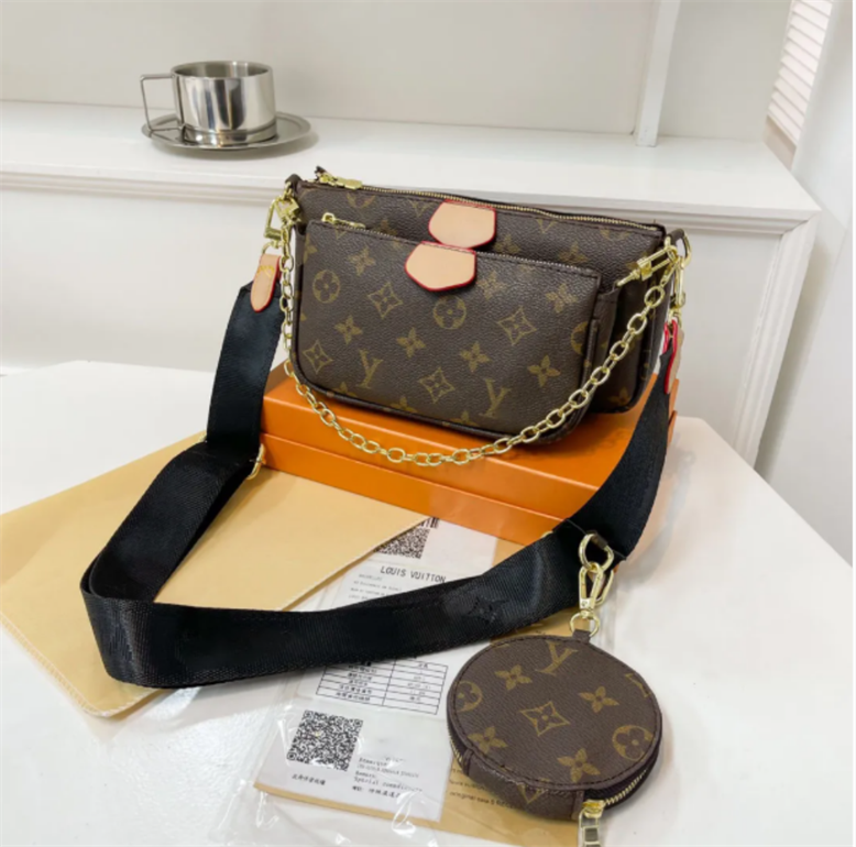 Top quality multi pochette felice bag Womens crossbody shoulder bag designer handbag mirror quality leather chain bag Luxury envelope bag three piec