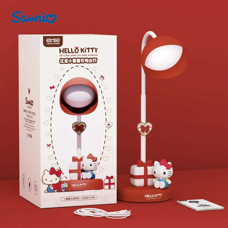 Sanrio New Hellokitty Desktop Charging Lamp Night Light Anime Cartoon Hello Kitty Room Night Lamp Ornaments Girls Birthday Gifts H251205-image-1087346928