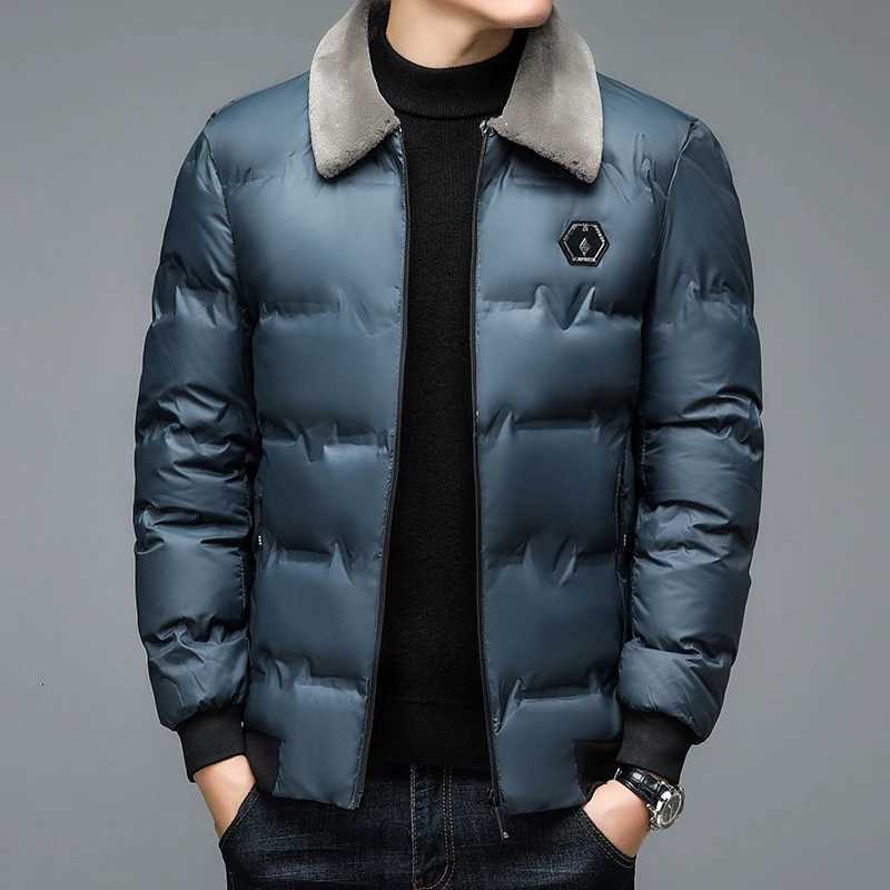 Lightweight and Short Cotton Clothing Fashionable and Casual with Fur Collar Warm and Thick Winter Clothing Mens Outerwear M251205