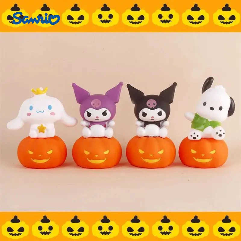 Sanrio Anime Hello Kitty Kuromi Cinnamoroll Halloween Night Light Glowing Children Toy Bedside Lamp Kawaii Cute Birthday Gifts H251205-image-1087347044