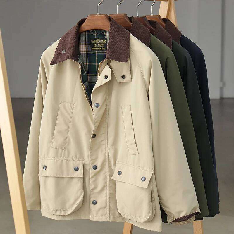 2024 Autumn Winter New American Retro Cargo Jacket Men's Fashion Multi-Pockets Casual Heavyweight Windproof And Waterproof Coat Md1205