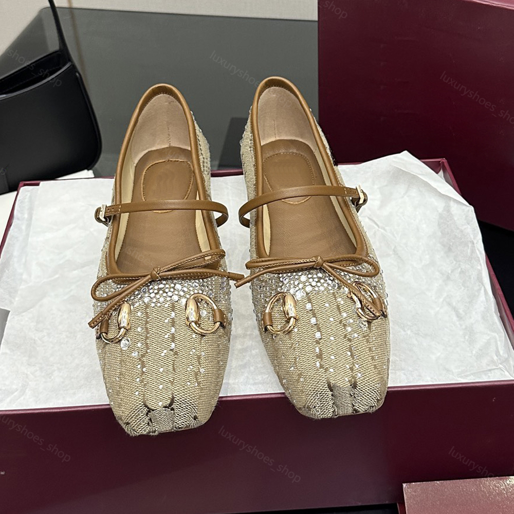 crystal flats women ballet flats luxury shoes mary jane shoes ballerina loafers black red brown dress shoes dance loafer wedding shoes mirror qualit