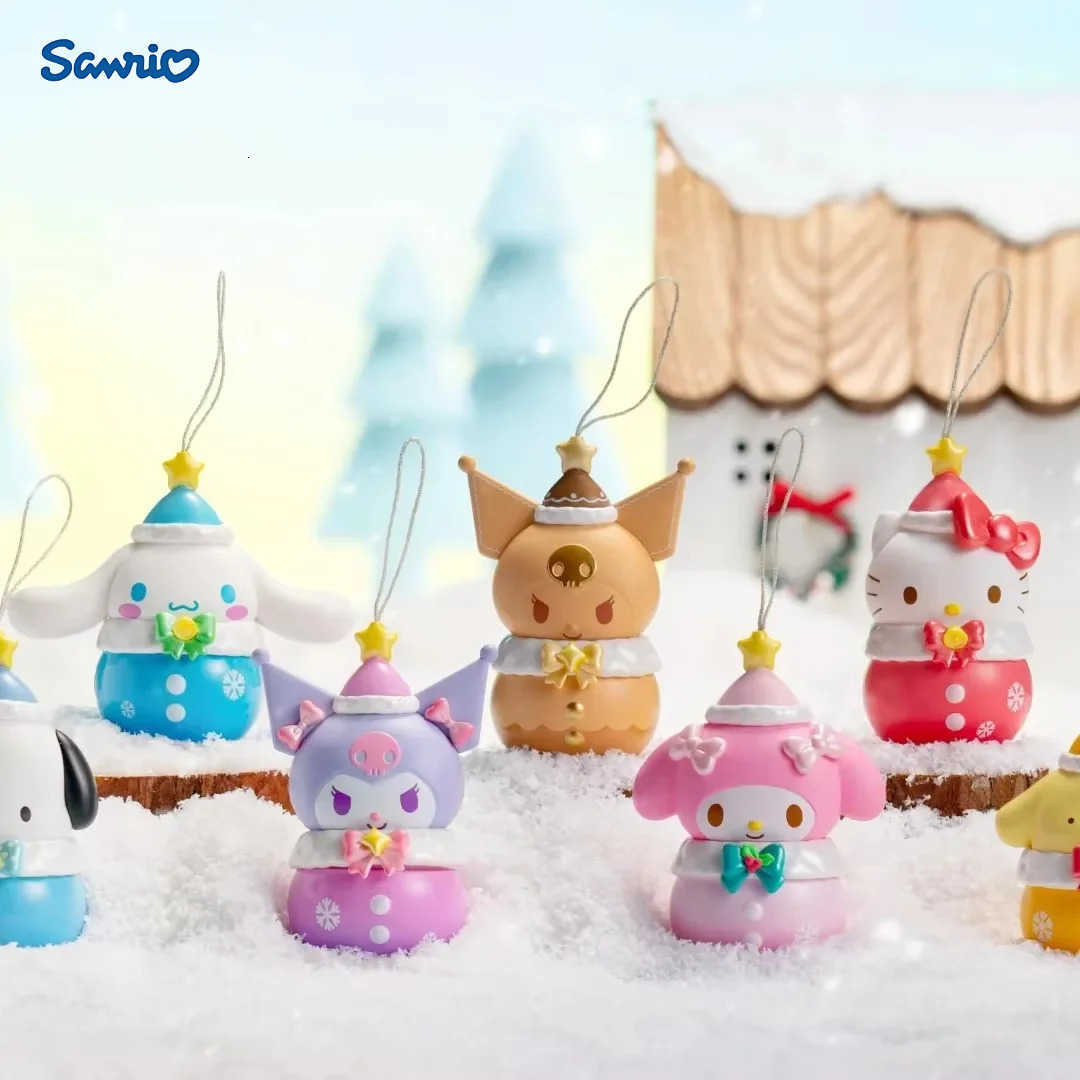Sanrio Toptoy Family Winter Series Trendy Blind Box Toys Collectible Water Bell Pendants Hand Doll Gift Ornaments H251205-image-1087316963