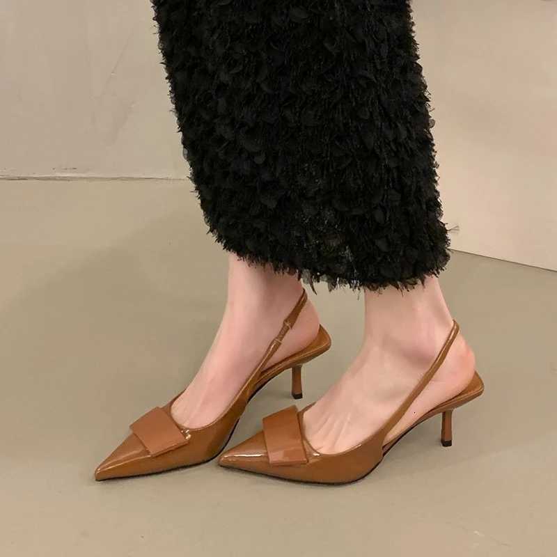 French Temperament High-heeled Sandals Womens Summer New Pointed Toe Shallow Mouth One-band Non-slip Stiletto Shoes W251104