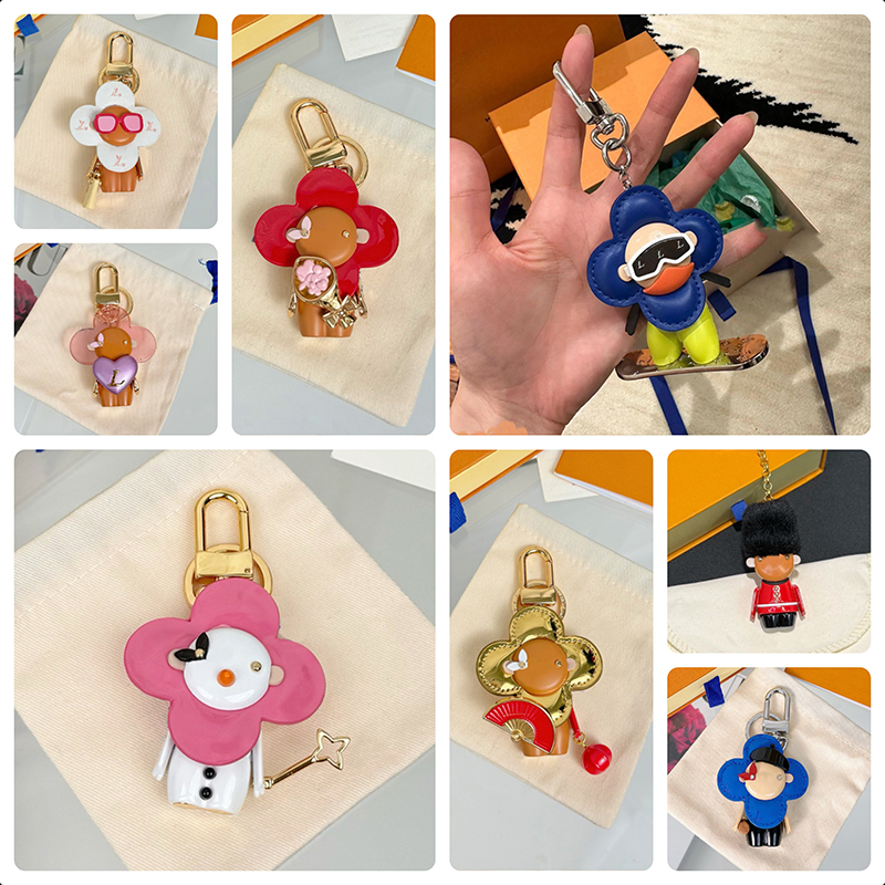 Luxury Keychain Designer Bag Charm Men Womens Designer Keychain Leather Keychains High Quality Fashion Bag Charms Cartoon Key Chain