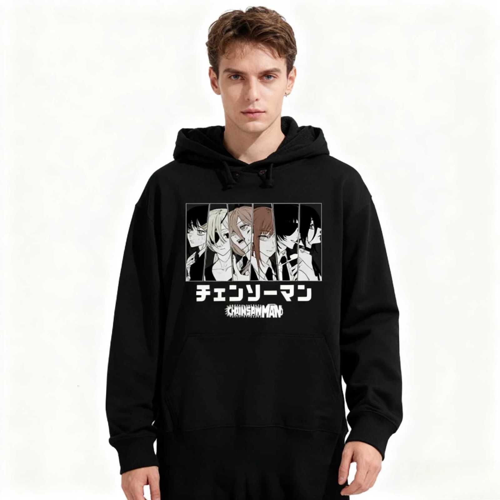 Hiver polaire chaud sweats à capuche tronçonneuse homme le film Reze Arc pulls hommes femmes automne rue Vintage surdimensionné SweatshirtsXJ2512