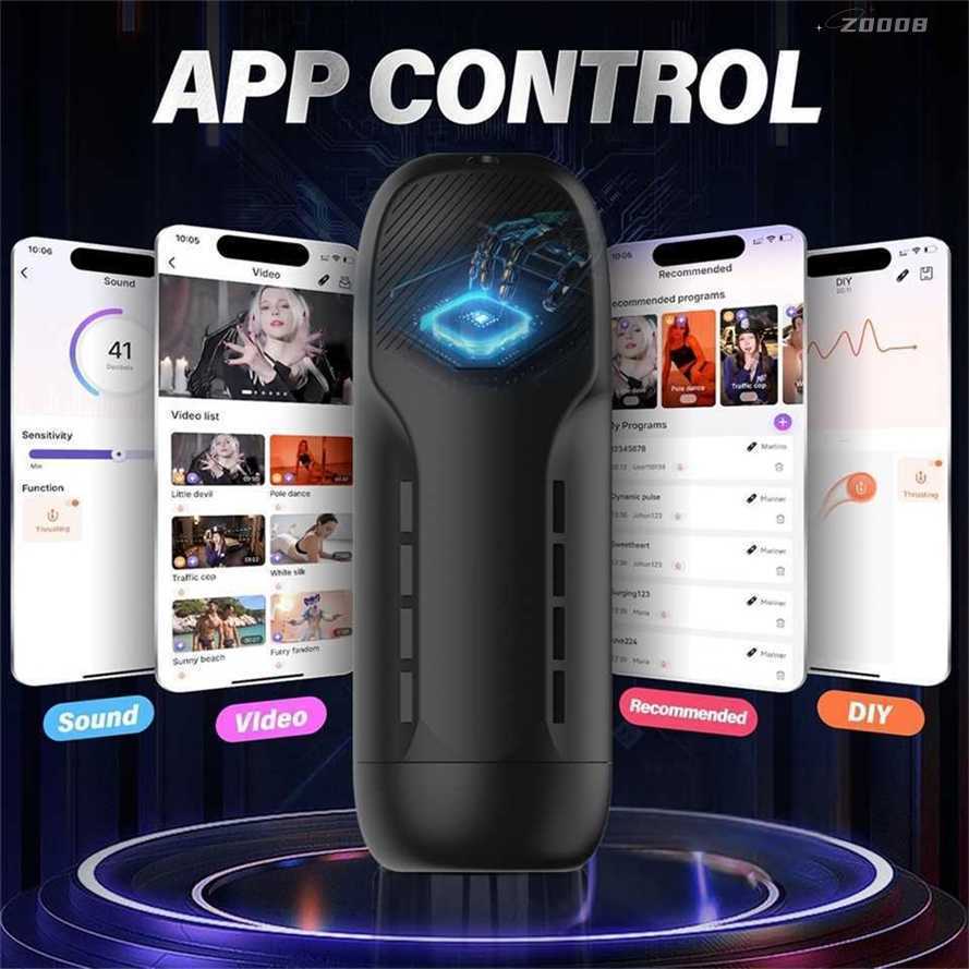 Automatic Male Masturbator with Abdominal Pump 10 Rotating Thrusting Modes Prostate Pump Male Vibrator Pocket Pussy Sex Toys 18