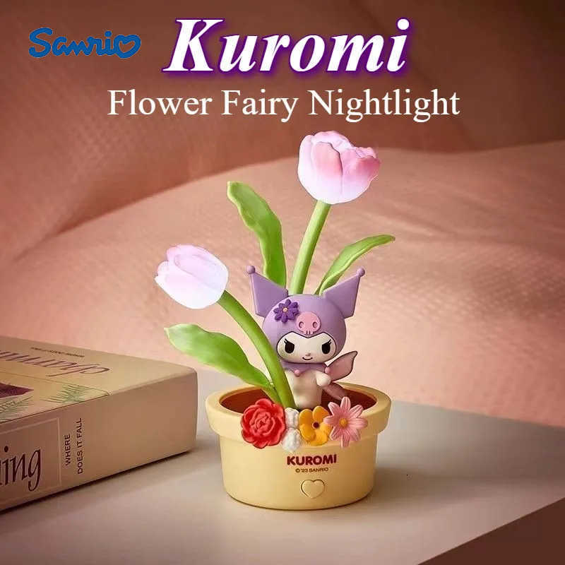 Sanrio Flower Fairy Series LED Night Light Kawaii Anime Style Cartoon Bedroom Atmosphere Sleep Light Desktop Decoration H251205-image-1087347768