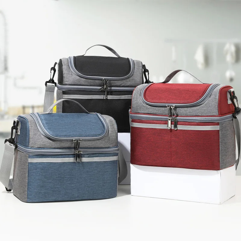 Lunch Box for Men Outdoor Heavy Duty Lunch Bags Work Leakproof Insulated Durable Thermal Cooler Bag Meal Camping Picnic 251202