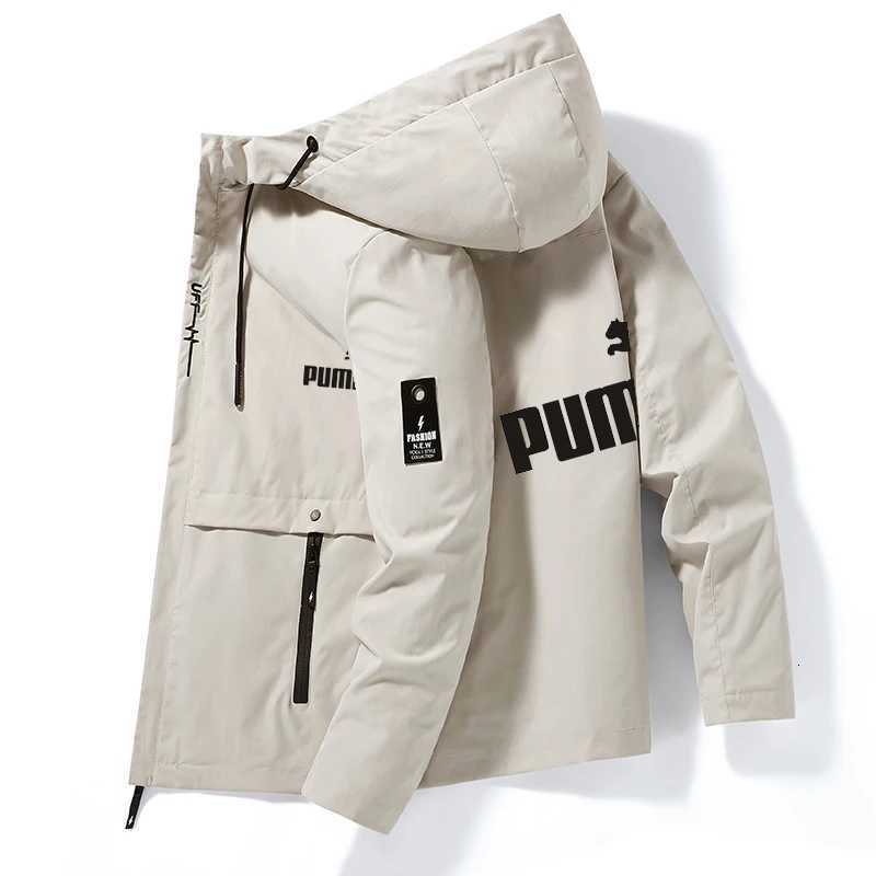 Autumn and Winter luxury Full Brand Mens Windproof Zipper Hooded Jacket Casual Outdoor Sports Lightweight Style M251205