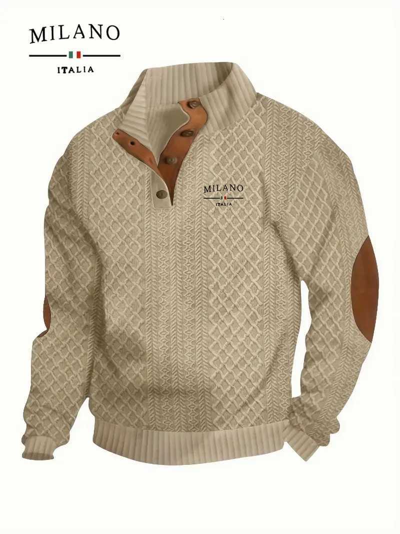 Le sweat à capuche Henry, un motif italien de Milan, est un pull chaud, doux et doux pour la peau, pour l'automne et l'hiver, XJ251205