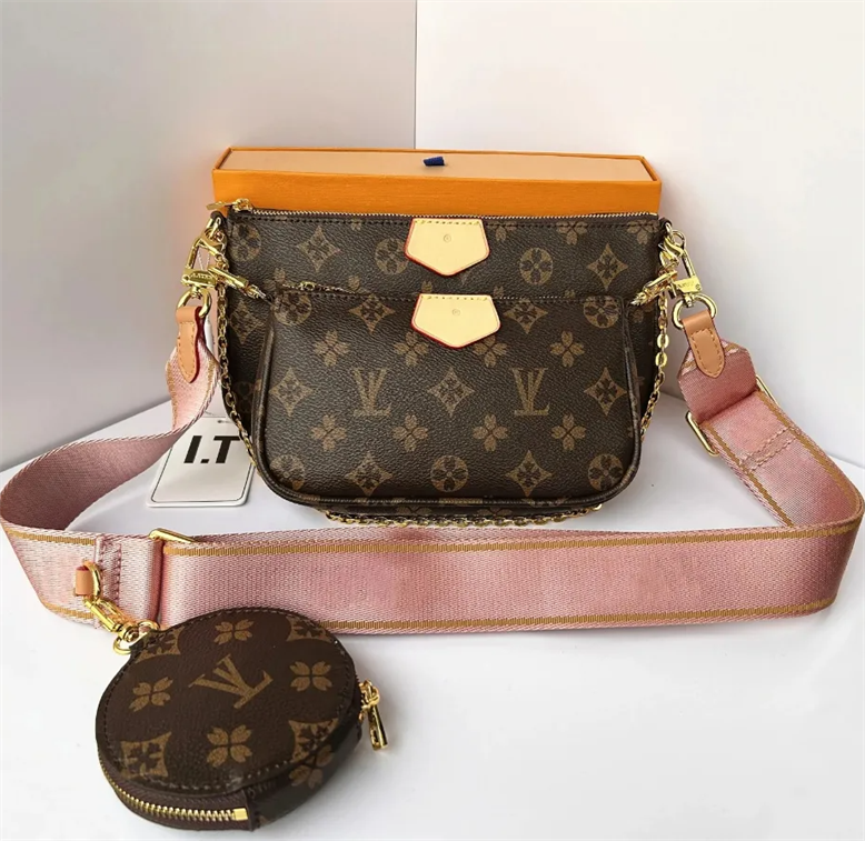 Classic Designer bags Multi Pochette Shoulder Bags Purse Coin bags Women Tote Crossbody Wallets Messenger Bags Three Piece Set Luxury Handbags Free