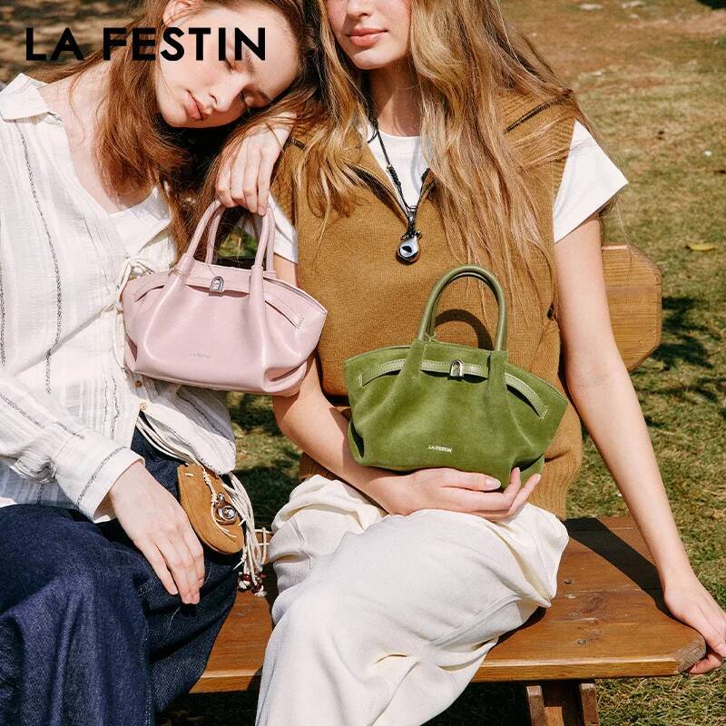 LA FESTIN Original Brand 2025 New Suede Handbag Fashion Shoulder Crossbody Bag Luxury Women's Bags Spring And Summer Bags