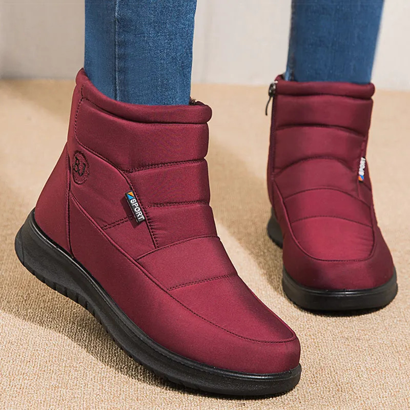 Bottes pour femmes bottes de fourrure imperméables pour la neige chaussures d'hiver femme décontracté en caoutchouc Botas Mujer mode bottes d'hiv