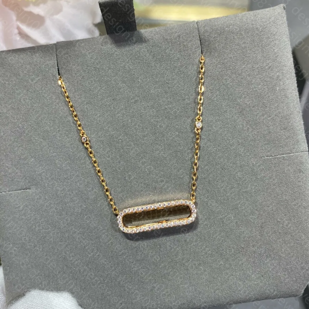 collier collier de créateur argent or bijoux de luxe curseur collier de diamant design collier de haute qualité pour femme filles cadeau de luxe