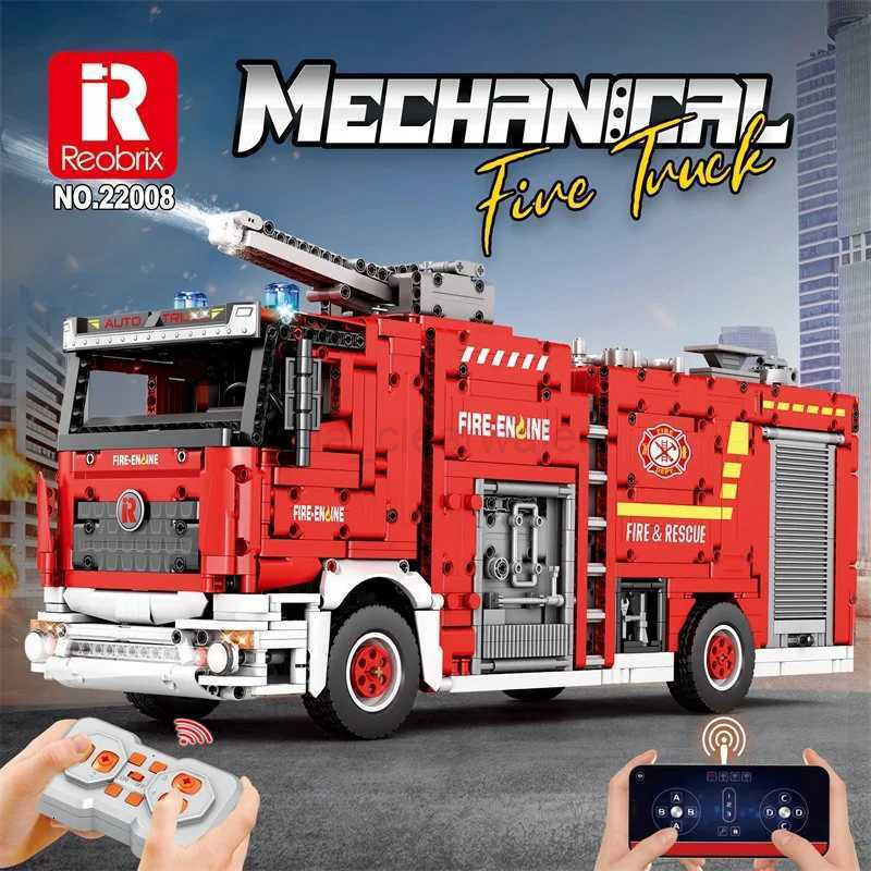 2692PCS Ci Water Jet Fire Truck Building Blocks MOC Model RC Technical Car Rescue Vehicle Bricks Toys For Kids Holiday Gifts C251204-image-1087301475