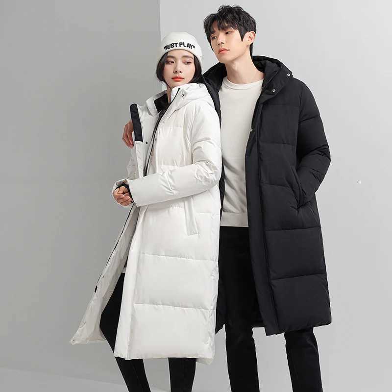2025 nouvelle version longue chaude d'hiver doudoune pour hommes et couples veste décontractée à la mode même style doudoune M251205