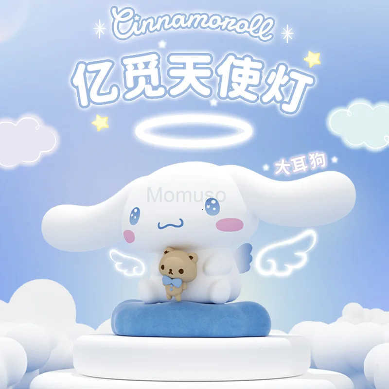 Sanrio Authentic New Family Series Luminous Toy Desktop Ornaments Kawaii Cinnamoroll Atmosphere Lamp Girls Anime Peripheral Gift H2512051-image-1087352549