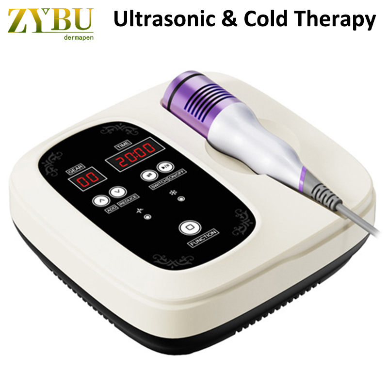 Machine de beauté à vibrations ultrasoniques pour le visage, marteau froid pour le visage, masseur 2 en 1, soins de la peau glacée, rétrécissemen