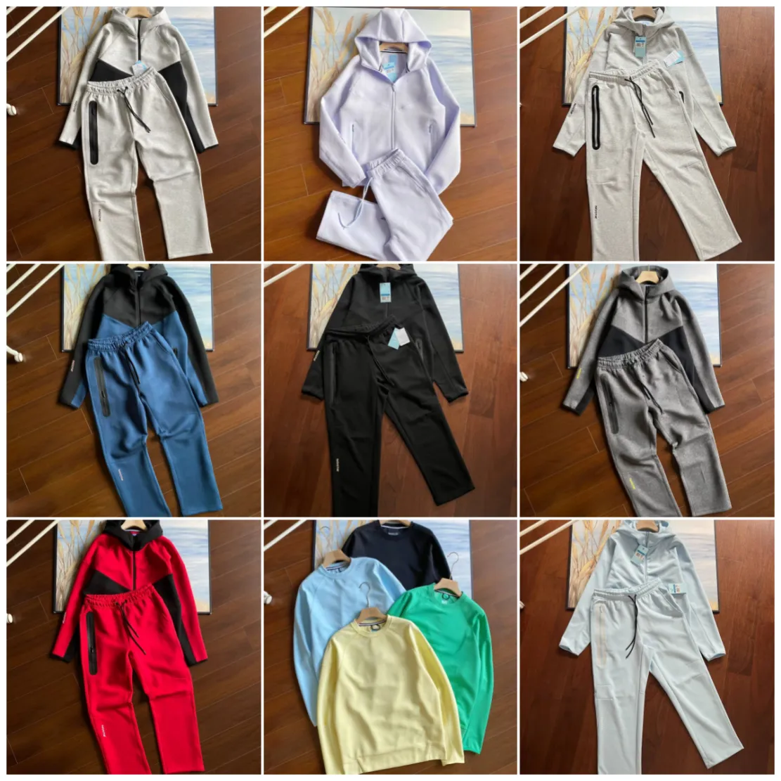Sweats à capuche pour hommes NOCTA Survêtements Puover Sweat-shirt en molleton épais Tech Vestes de sport Ensemble de pantalons 2 pièces Hommes F