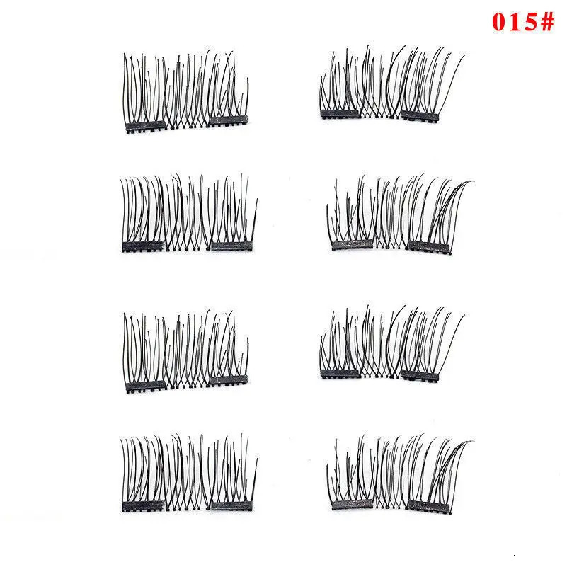 En gros réutilisable 2 paires/8 pièces demi-cils cils magnétiques aspect naturel maquillage 3D Extension de cils cosmétiques sans colle 251204