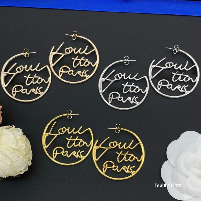 Dangle Chandelier Hoop Designer Hoop Boucles d'oreilles de luxe classique lettre boucles d'oreilles pour femmes marques boucles d'oreilles en or