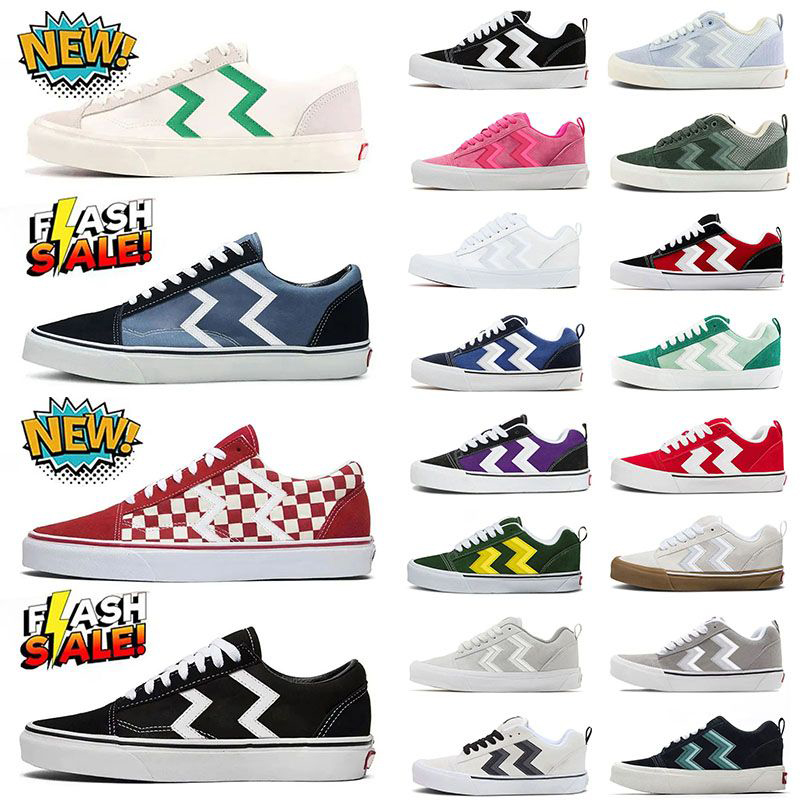 chaussures de créateurs vanes chaussures de sport formateurs toile skateboard noir blanc damier knu skool baskets en plein air jogging chaussure