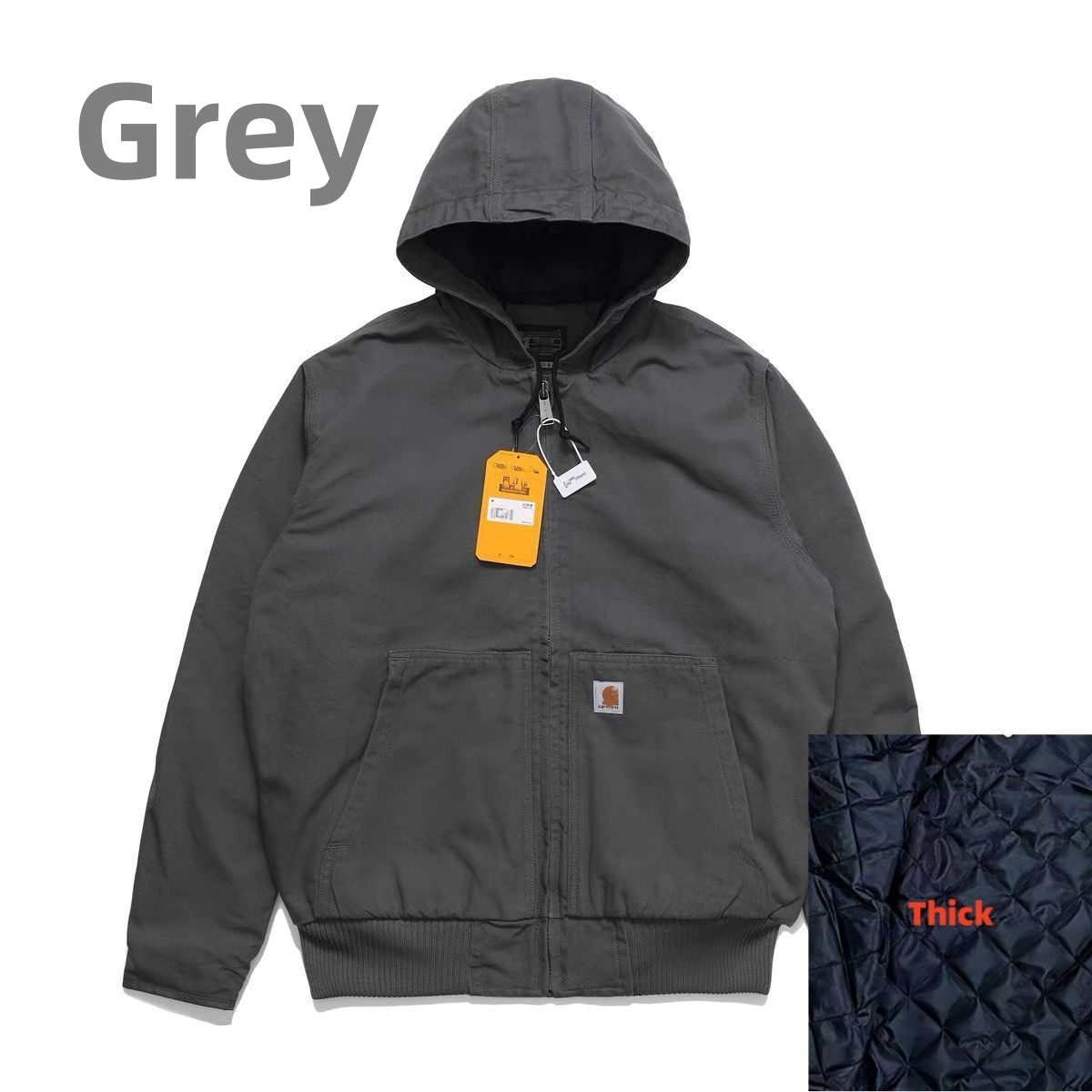 Mens carharttnessity jacket thick Work clothes hoodie Men's Full Zip Fleece Hoodie Designer Long Sleeve Graphic Jacket Goth Sweatshirt f8e