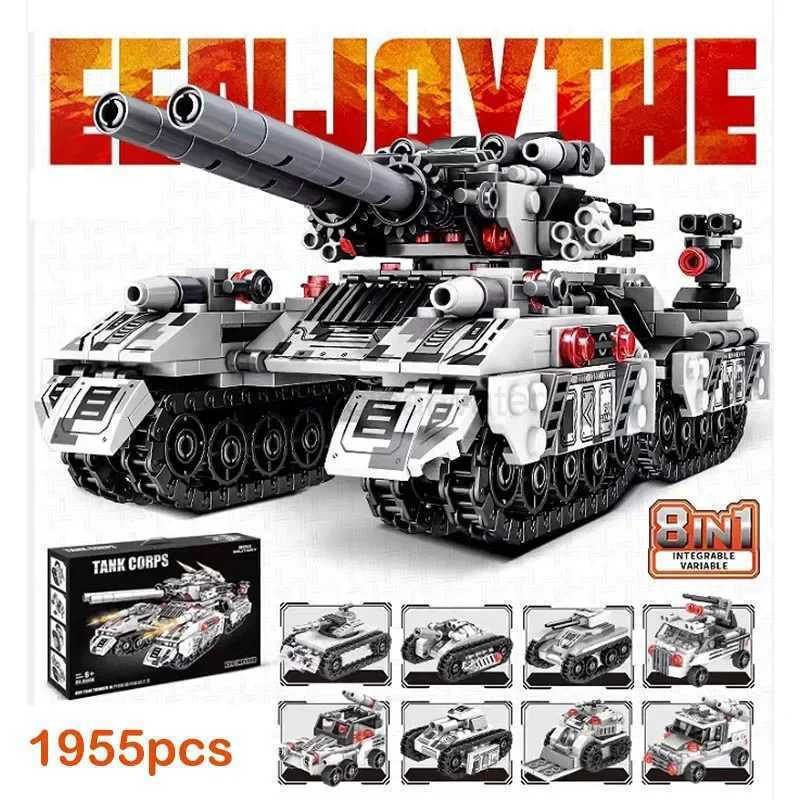 2024 WW2 Military Vehicle Tank 8in1 Airplane Truck Model Building Blocks DIY Bricks Kids Construction Toys Gifts for Boys C251204-image-1087301732