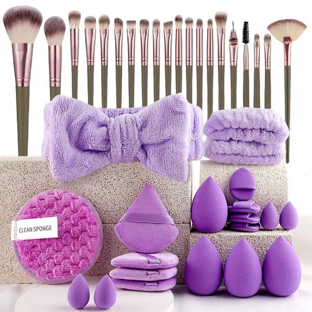 Soft 20/40pcs Makeup Tools Kit Headband Wristband Comfortable Makeup Brush Set Professional Eye Shadows BlushT251205-image-1087323849